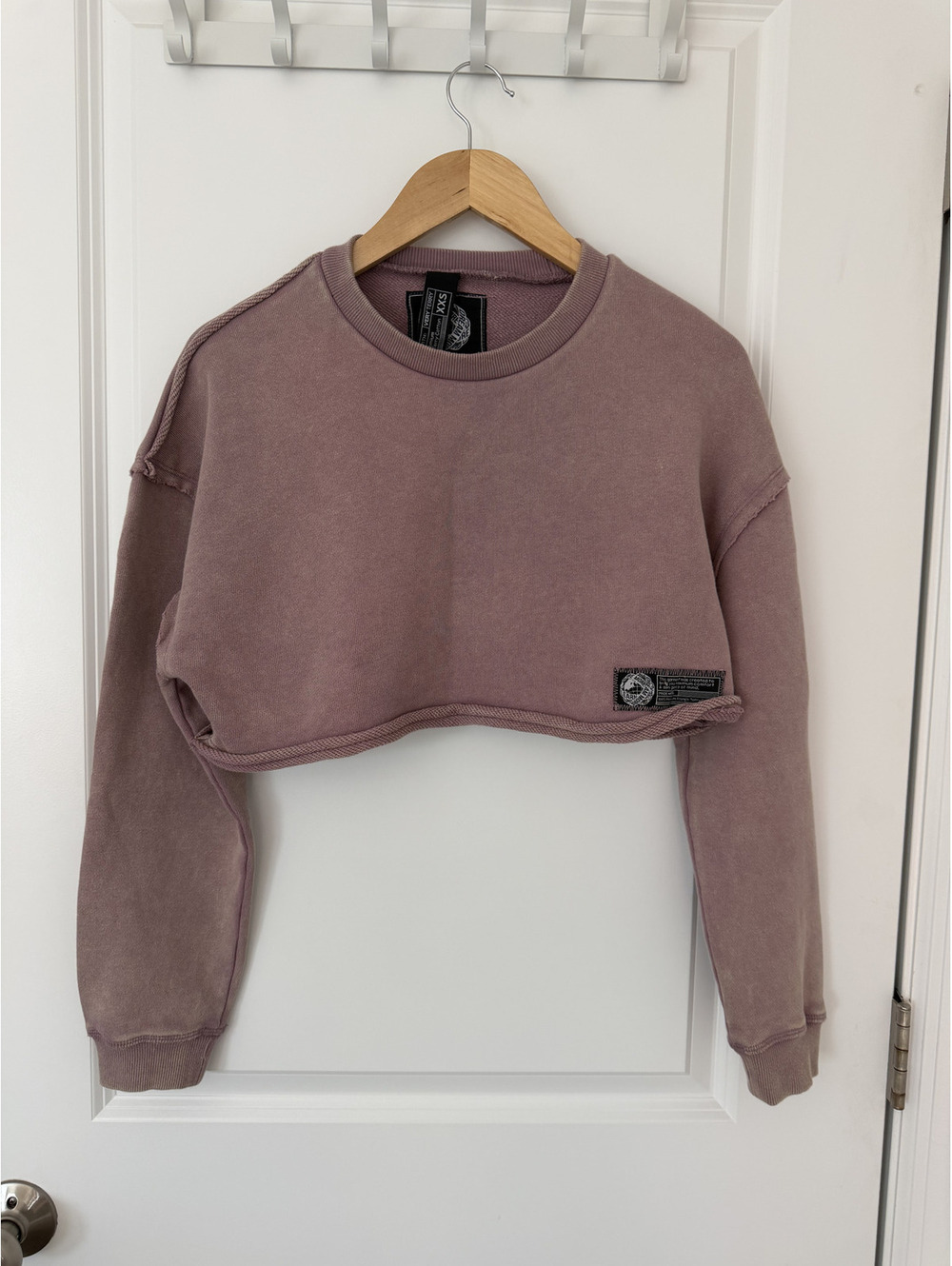 Alphalete Cropped Sweatshirt XXS Very Terry Cotton Blend